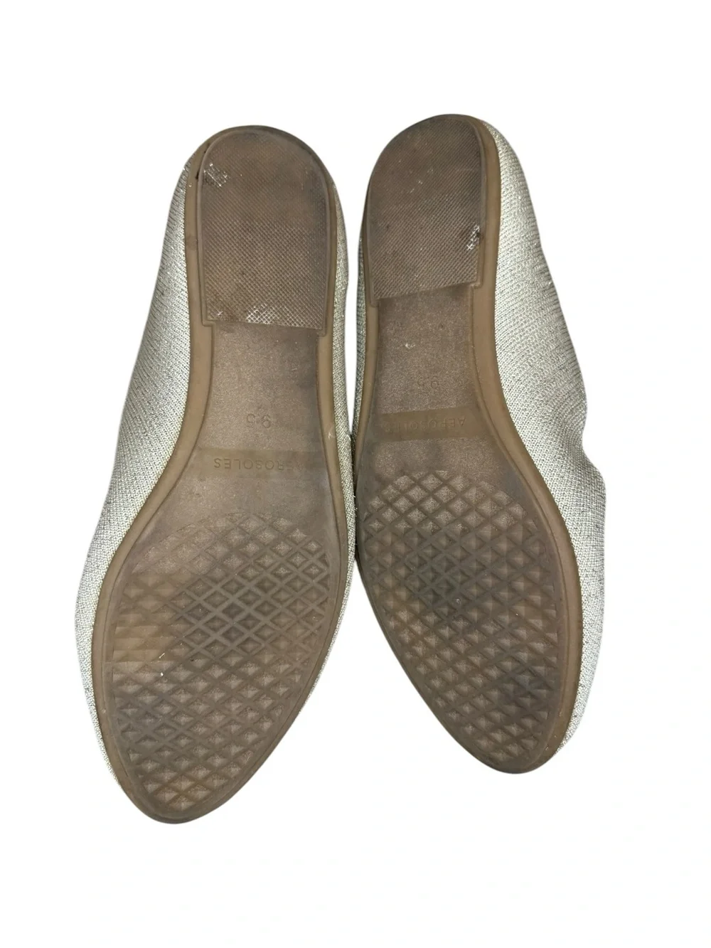 AEROSOLES Women's Tan Gold Thread Knit Mary Jane Flat with Strap - Picture 5 of 6